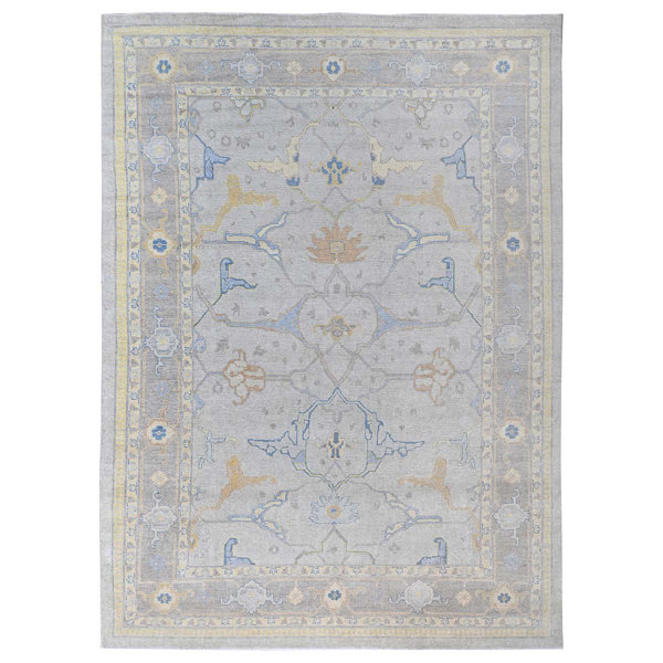 Bokara Rug Co., Inc. OneofaKind HighQuality HandKnotted Gray/Blue/Yellow Area Rug Wayfair